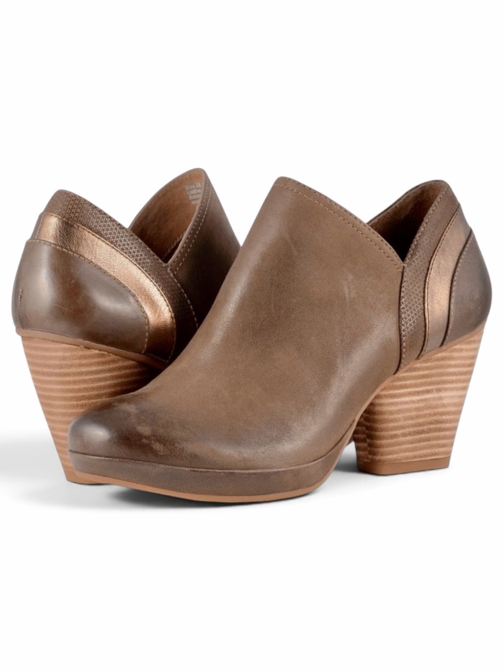 Dansko Marcia Brown Leather Block Heel Ankle Boots EU 40 Womens 10